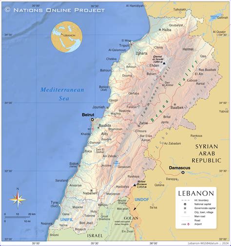 Political Map of Lebanon - Nations Online Project