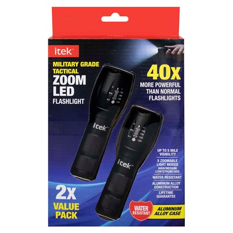 Itek Military Grade Tactical Zoom LED Flashlight - Shop Flashlights at ...