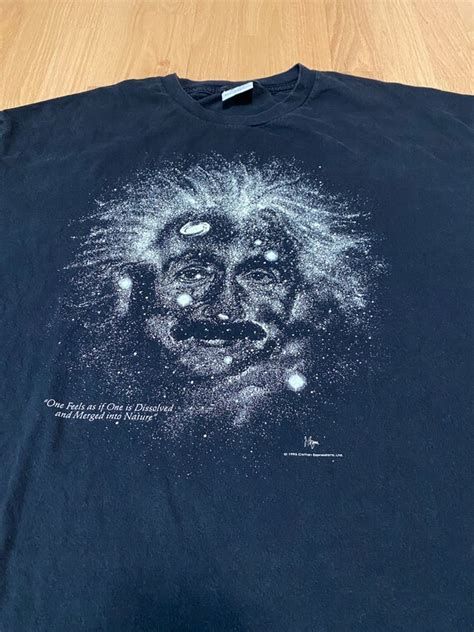 Vintage Albert Einstein Face Space Galaxy Black Cotto Gem