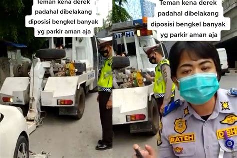 Mobil Parkir Di Pinggir Jalan Diderek Dishub Si Pemilik Tidak Terima