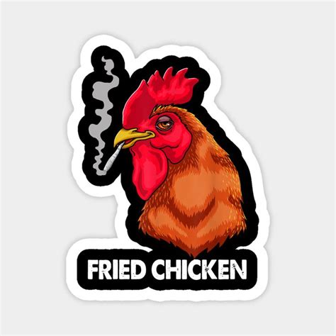 Fried Chicken Funny Chicken Smoking Gift by coxcomblopsid | Chicken ...