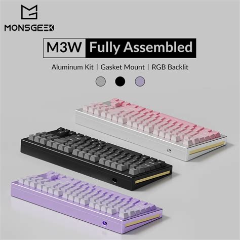 MonsGeek M W RGB Hot Swappable Wireless Mechanical Keyboard South Facing PCBa Gasket Mount