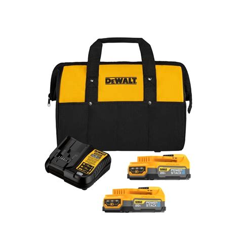 Kit 2 Baterias 20V 1 7Ah Powerstack Carregador E Bolsa DeWalt