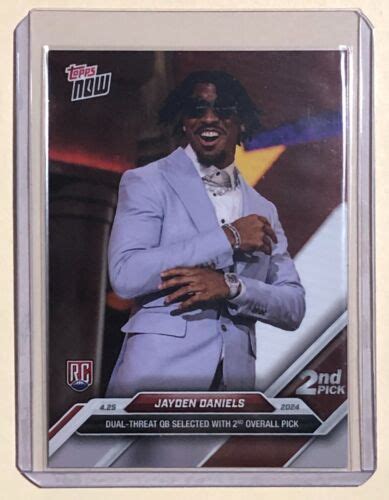 Jayden Daniels 2024 Topps Now Draft Football D 2 Rookie Card RC EBay