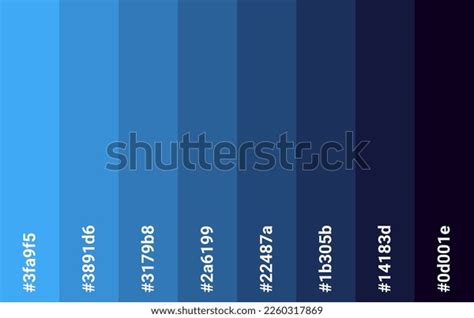 Color Palette Deep Blue Light Blue Stock Vector (Royalty Free) 2260317869 | Shutterstock