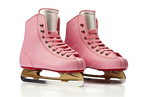 Premium Ai Image Pair Of Professional Figure Ice Skates Leaning Close Up