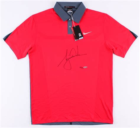 Tiger Woods Signed LE Red Nike Golf Shirt (UDA COA) | Pristine Auction