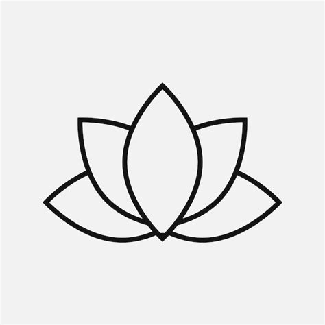 Lotus Symbol Isoliert Auf Weißem Hintergrund Vektor Illustration Premium Vektor