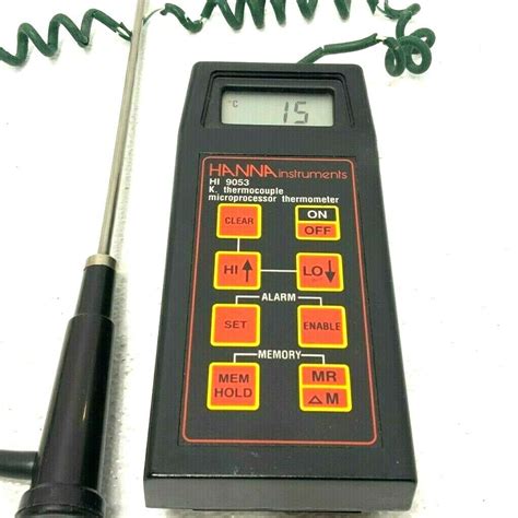 Hanna Instruments HI 9053 K. Thermocouple Microprocessor Thermometer ...