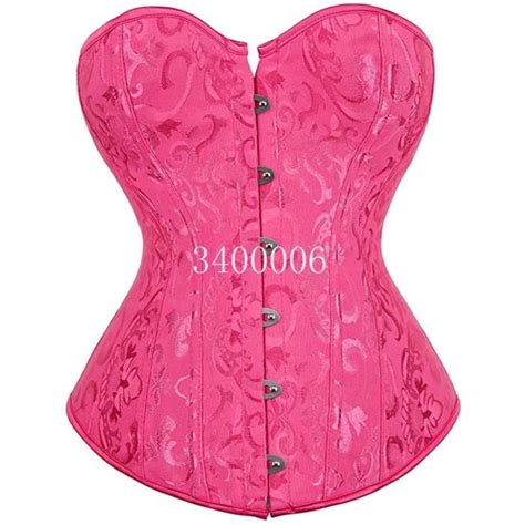 Corset Haut Bustier Surbuste Lingerie Femmes Sexy Lacets Grande Taille Brocade Vintage Costume