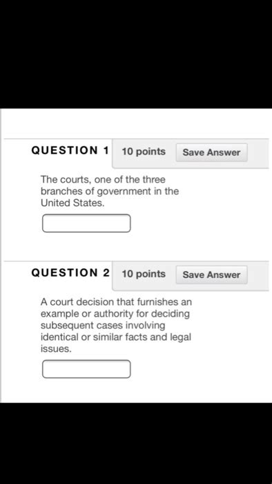 Solved Question Points Save Answer The Courts One Of Chegg