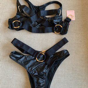 Agent Provocateur Swim Agent Provocateur Black Bondage Bikini Set