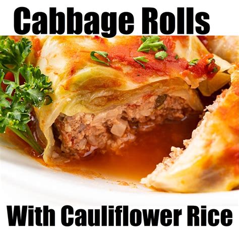 Cabbage Rolls With Cauliflower Rice