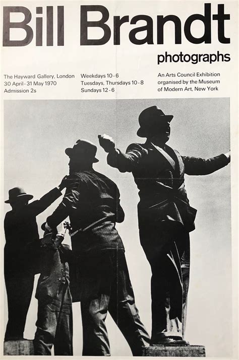 bill brandt photographs exhibition poster  pallant bookshop