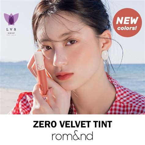 Promo New Colors Romand Zero Velvet Tint Baked Velvet Shell Beach Nude Editions Colors