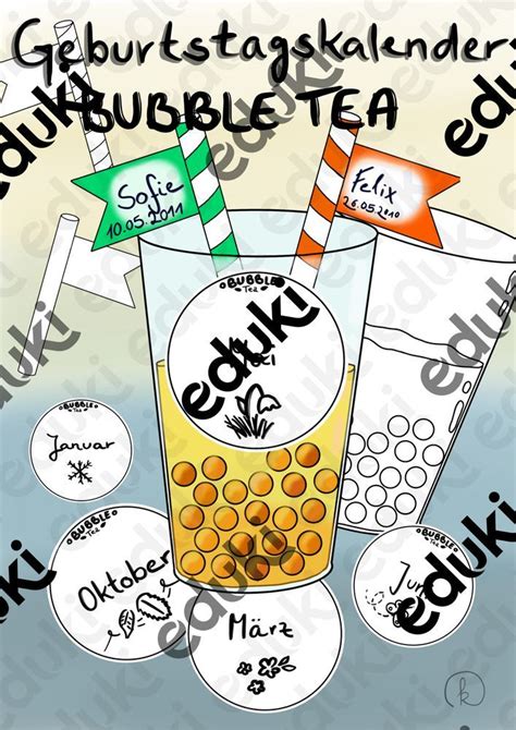 Passend Zum Schulbeginn In Nrw Bietet Das Material Paket Bubble Tea