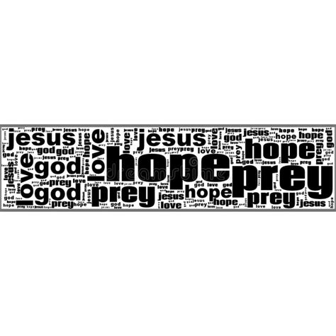 Religion Hope Prey God Jesus Text Illustration Background Stock