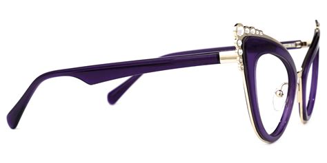 Magdaleno Cat Eye Purple Eyeglasses Vooglam