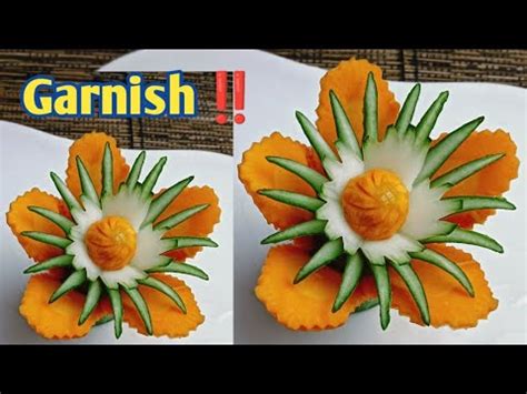 Tutorial Garnish Sayur Sisa Carrot Flower Garnish Youtube