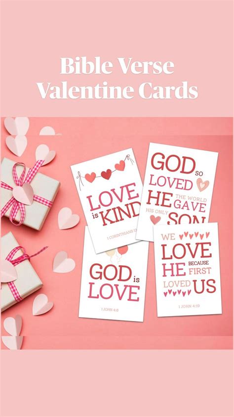 Bible Verse Valentine Cards Printable | Folded Valentines Day Cards ...