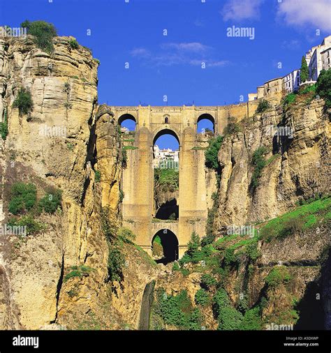 bridge of Ronda in the Serrania de Ronda, Spain, Ronda Stock Photo - Alamy