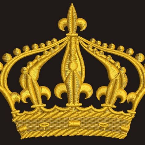 Crown Machine Embroidery Design Instantly Download Etsy