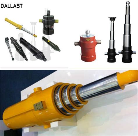 Single Acting Multi Stage Telescopic Hydraulic Cylinder Anti Rust Painting Trademark