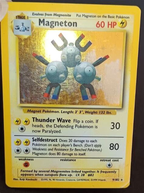 Pokémon TCG Magneton Base Set 9 102 Holo Unlimited Holo Rare eBay