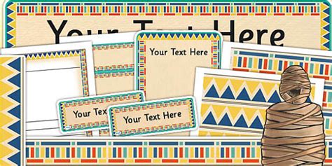 Ancient Egyptian Themed Display Template Pack Teacher Made