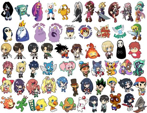 Наклейки в стиле аниме - 26 фото