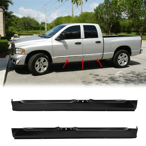 KOJEM Rocker Panels Kit For Dodge Ram 1500 2500 3500 4 Door Quad Cab