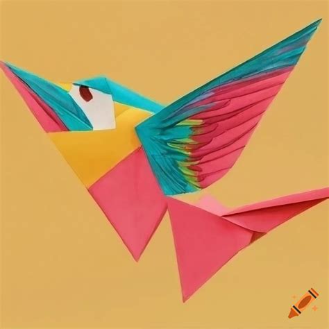 Abstract Tropical Landscape With Flying Parrots On Craiyon
