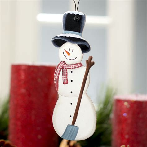 Primitive Wood Snowman Ornament Christmas Ornaments Christmas And