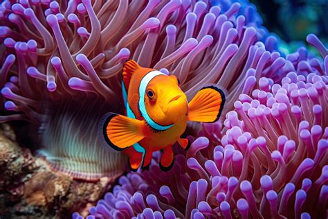 Clown Anemonefish Amphiprion Bicolor In A Sea Anemone Clownfish