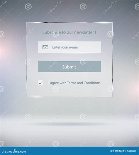 Subscribe Form stock vector. Illustration of mock, design - 60483834