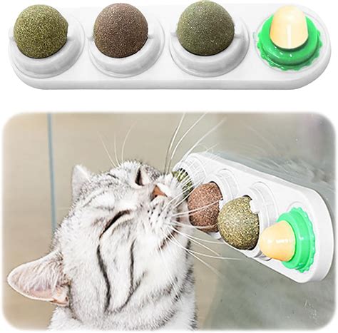 Amazon AAPAH Catnip Ball For Cats Rotatable Licking Treats Cat