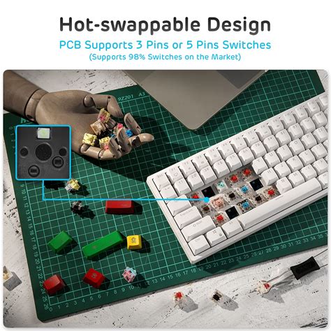 Buy RK ROYAL KLUDGE RK Blue Backlit Triple Mode BT G USB C Hot Swappable Mechanical