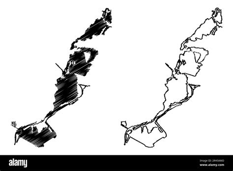 Lake Tisza Hungary Map Vector Illustration Scribble Sketch Kiskore