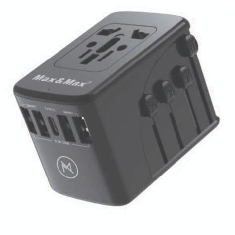 max max universal travel adapter   type  usb worldwide