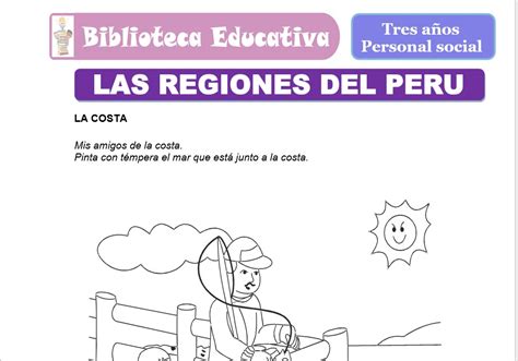 Las Regiones Del Perú Para Nivel Inicial De Tres Años Biblioteca Educativa