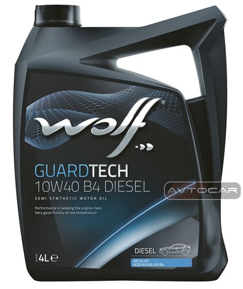 Масло WOLF GUARDTECH 10W40 B4 DIESEL 4 литра от надежного поставщика ...