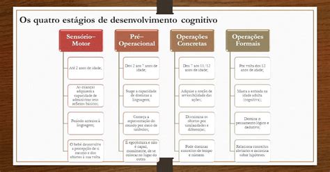 Segundo Piaget O Desenvolvimento Cognitivo Passa Por Uma Sequencia