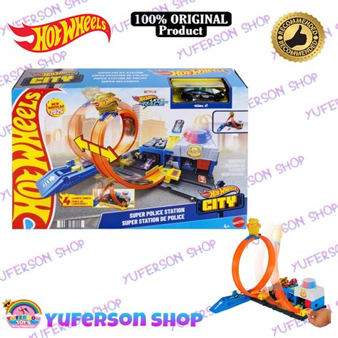 Jual Hot Wheels Hotwheels Track Set Super Police Station Playset Jbm Shopee Indonesia