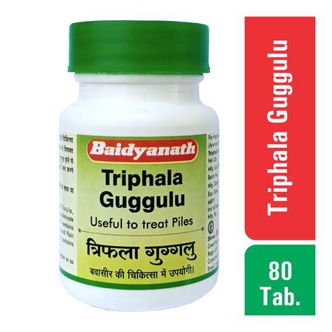 Baidyanath TRIPHALA GUGGULU, 80 TAB - Baidyanath Products Online at ...