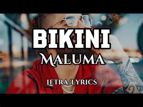 Bikini Maluma Letra Lyrics Youtube
