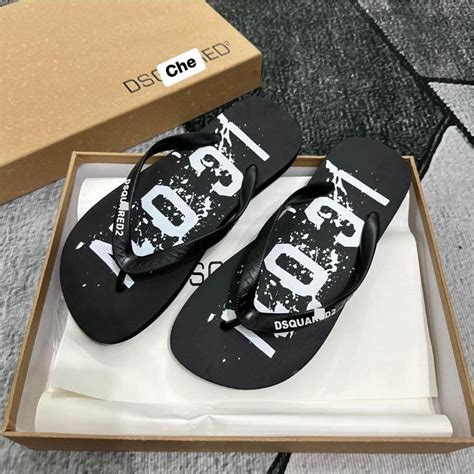 Dép Tông Nam DSQ Chữ ICON Họa Tiết Cao Cấp Hot Hè Dép Xỏ Ngón Nam Nữ NHIỀU MẪU Mới V