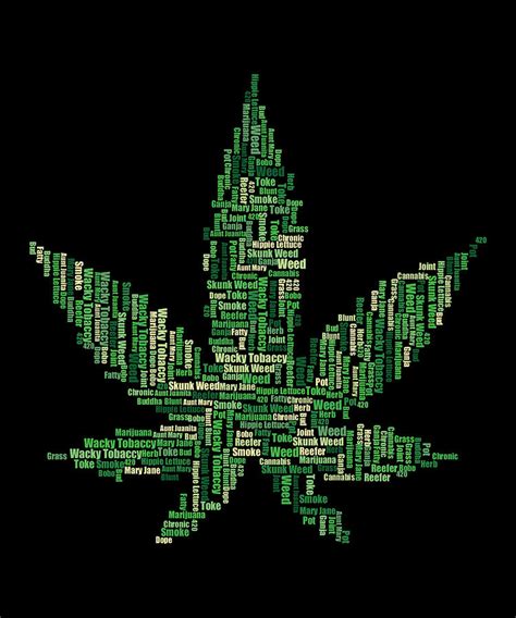 Weed Leaf Digital Art by CalNyto - Fine Art America