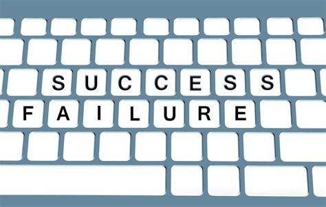 Close Up Of The Black And White Success And Failure Signs On The