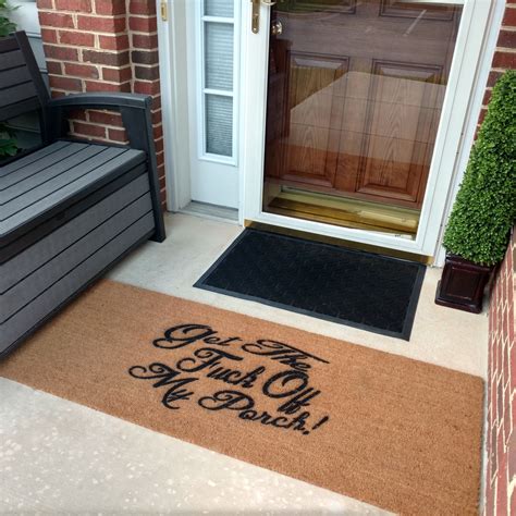 Get The Fuck Off My Porch Rude Doormat Funny Door Mat Doormat Etsy