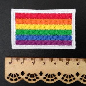 LGBT Pride Flag Iron On Patch Gay Queer Trans Gender Embroidered Applique Badge Etsy